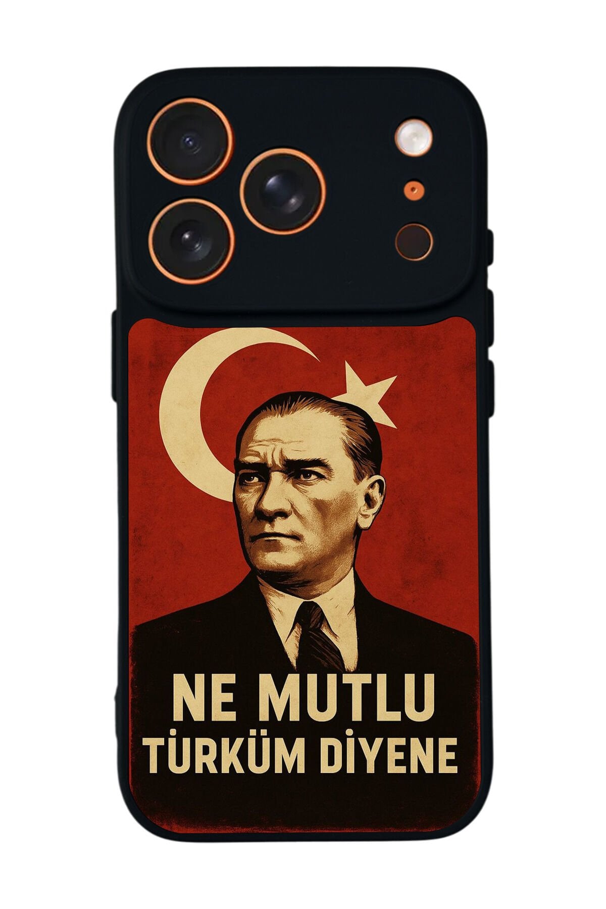iPhone 17 Pro Max Uyumlu Mustafa Kemal Ataturk Tasarımlı Glossy Premium Kılıf