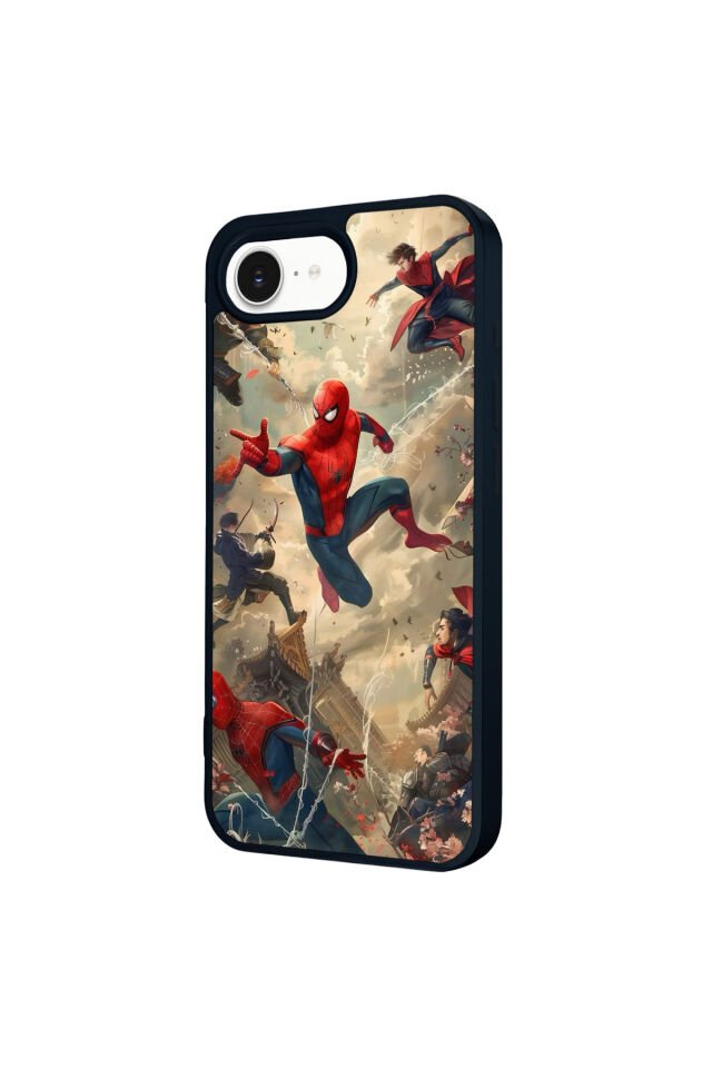iPhone 16E Uyumlu Spider Man ( Örümcek Adam ) Tasarımlı Glossy Premium Kılıf