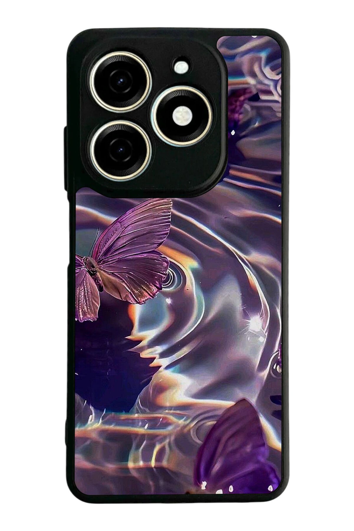 Infınıx Smart 8 Pro Uyumlu Kelebek Tasarımlı Glossy Premium Kılıf