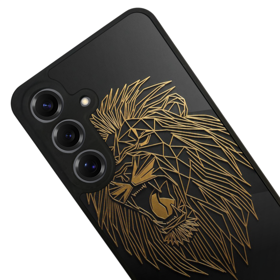 Samsung Galaxy S25 Uyumlu Aslan Tasarımlı Glossy Premium Kılıf