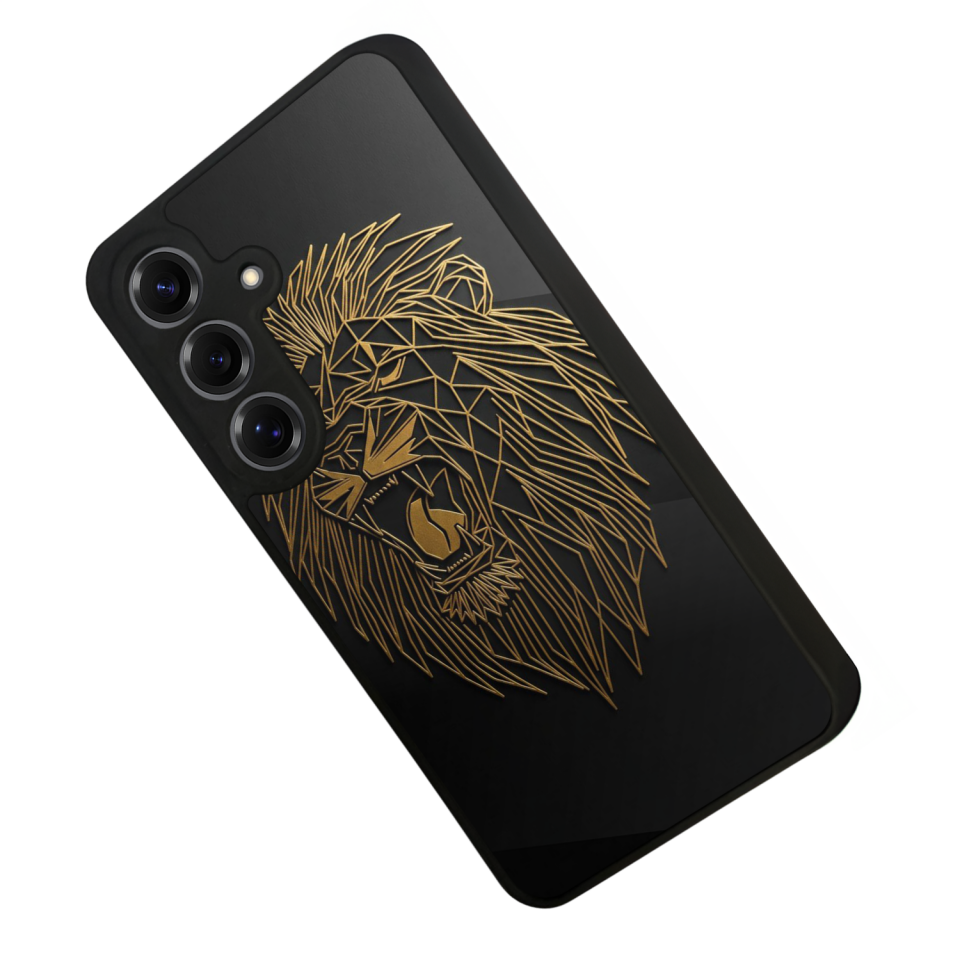 Samsung Galaxy S25 Uyumlu Aslan Tasarımlı Glossy Premium Kılıf