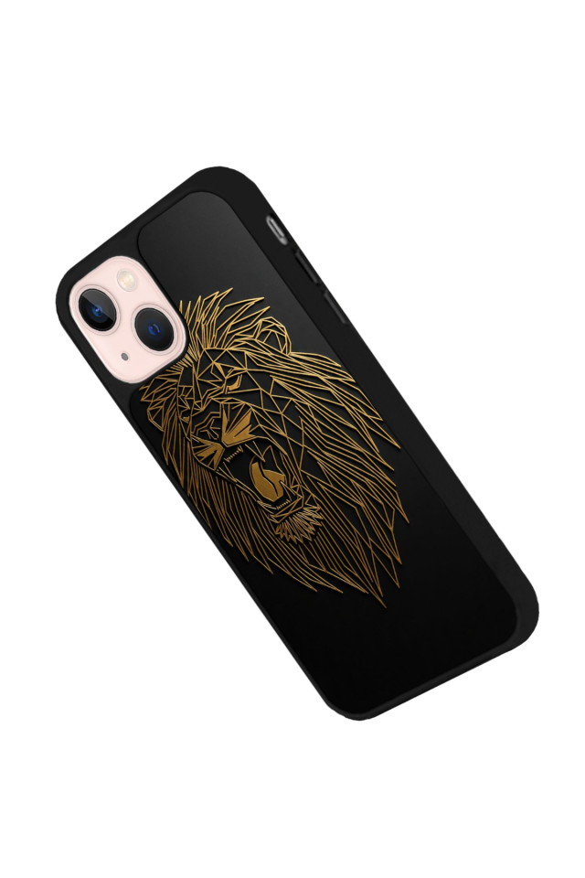 iPhone 13/14 Uyumlu Aslan Tasarımlı Glossy Premium Kılıf