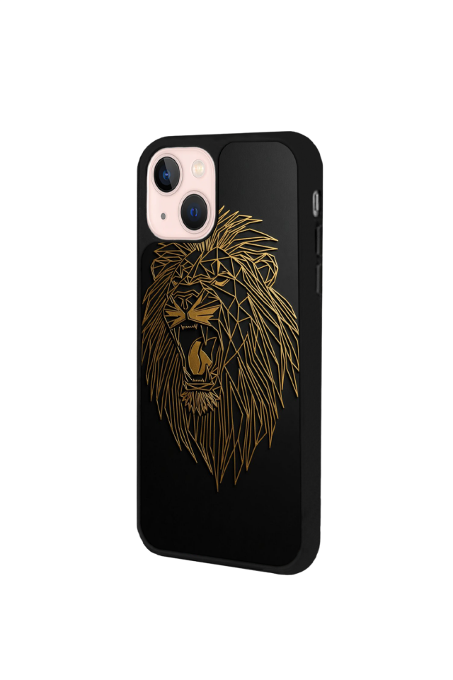 iPhone 13/14 Uyumlu Aslan Tasarımlı Glossy Premium Kılıf