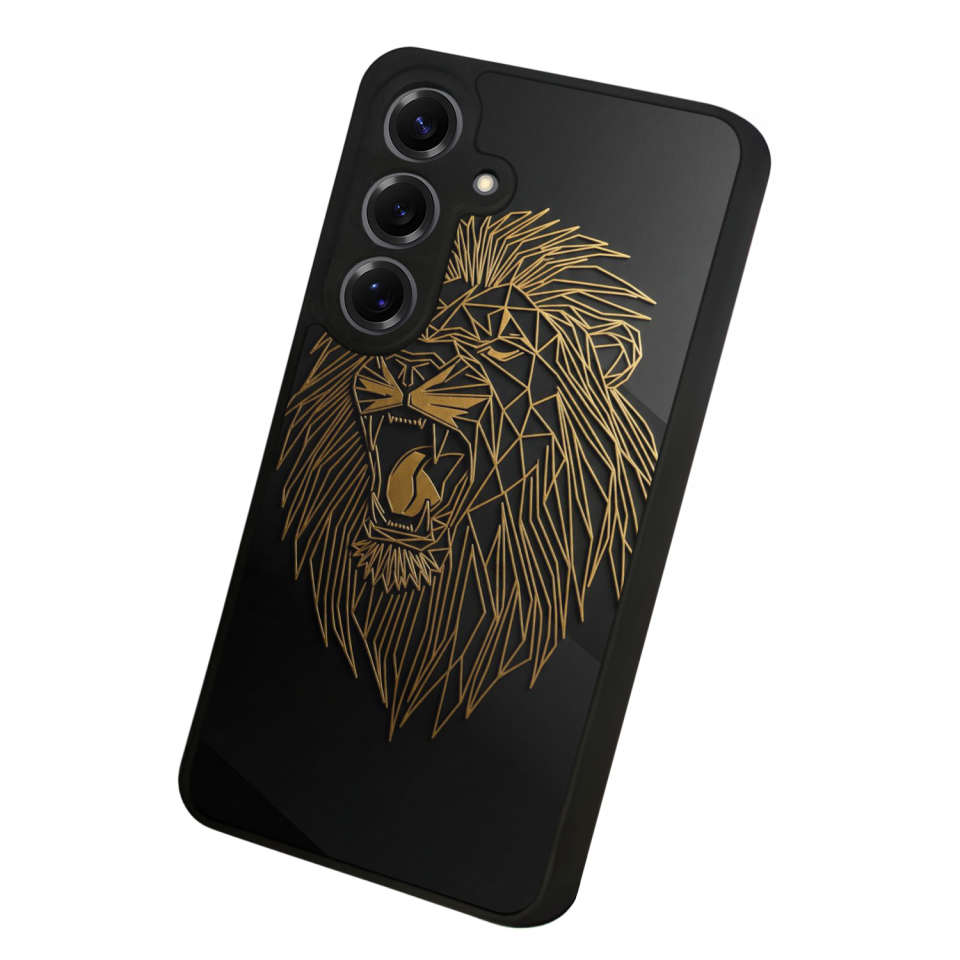 Samsung Galaxy S25 Uyumlu Aslan Tasarımlı Glossy Premium Kılıf