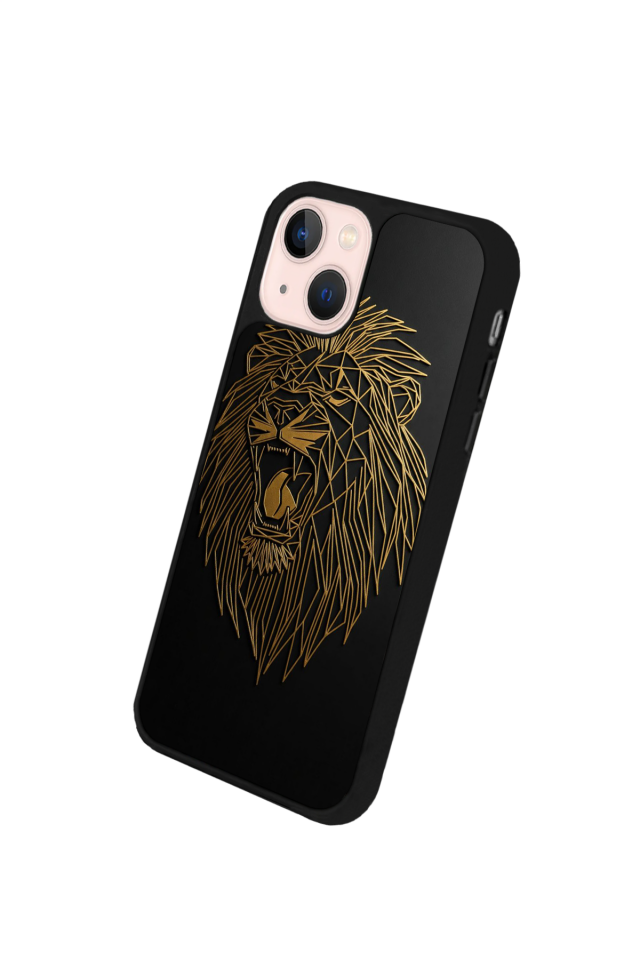 iPhone 13/14 Uyumlu Aslan Tasarımlı Glossy Premium Kılıf