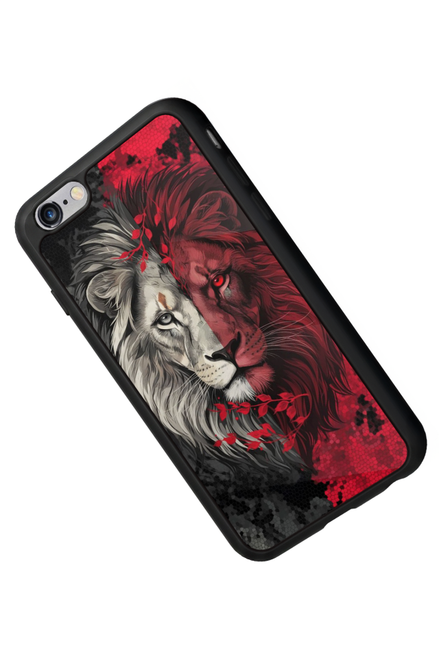 iPhone 6s Plus Uyumlu Aslan Tasarımlı Glossy Premium Kılıf