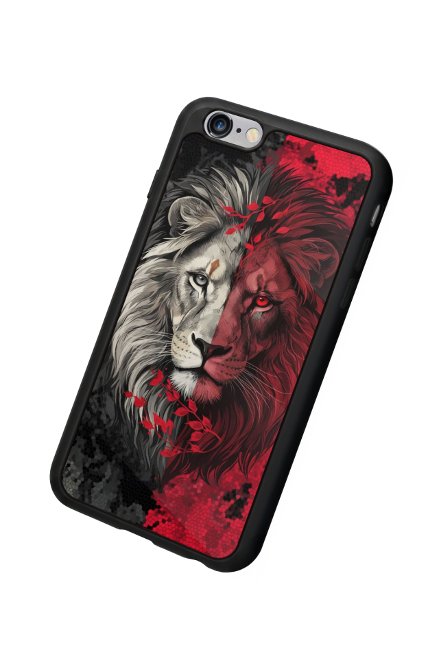 iPhone 6s Plus Uyumlu Aslan Tasarımlı Glossy Premium Kılıf