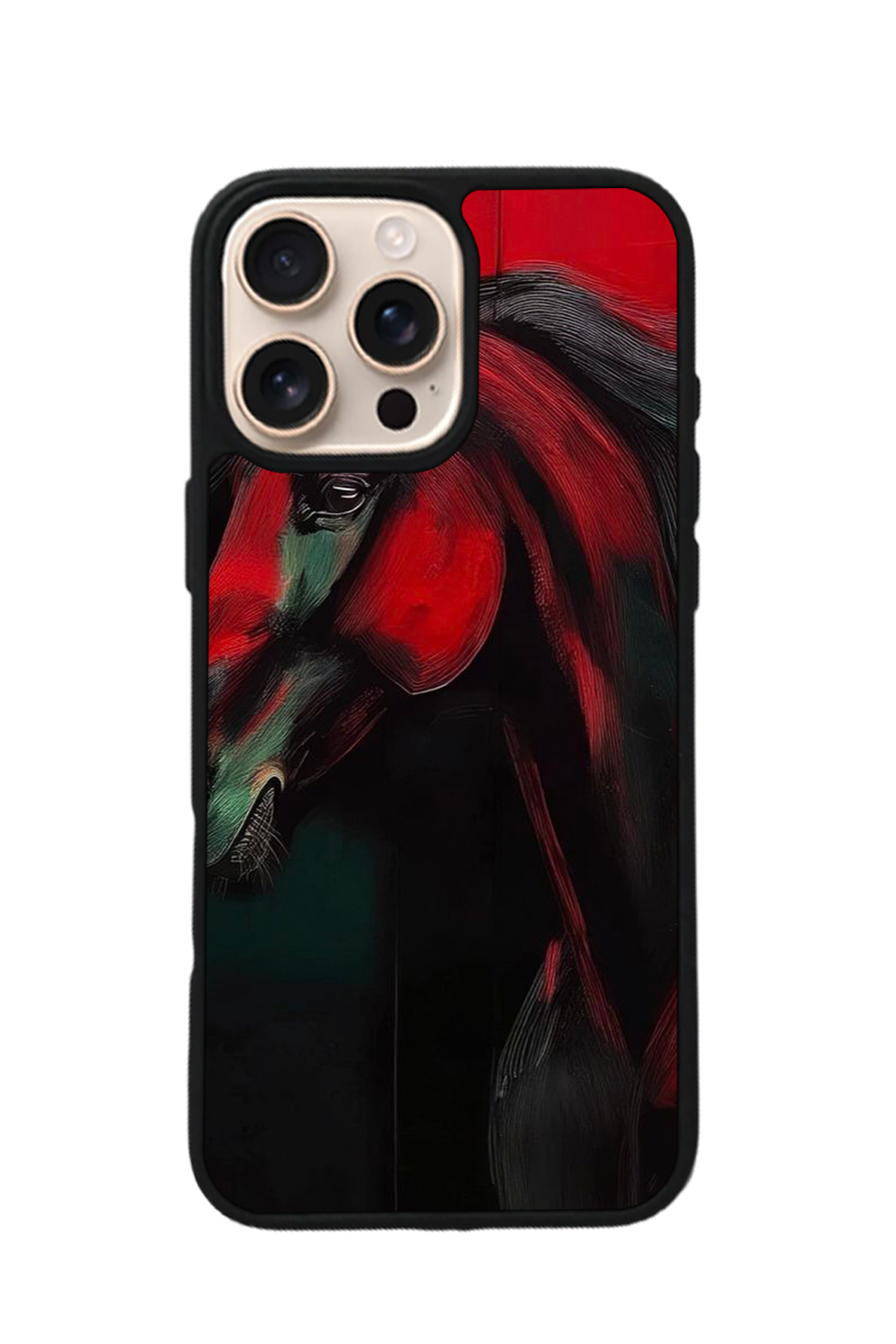 iPhone 16 Pro Uyumlu At Horse Tasarımlı Glossy Premium Kılıf