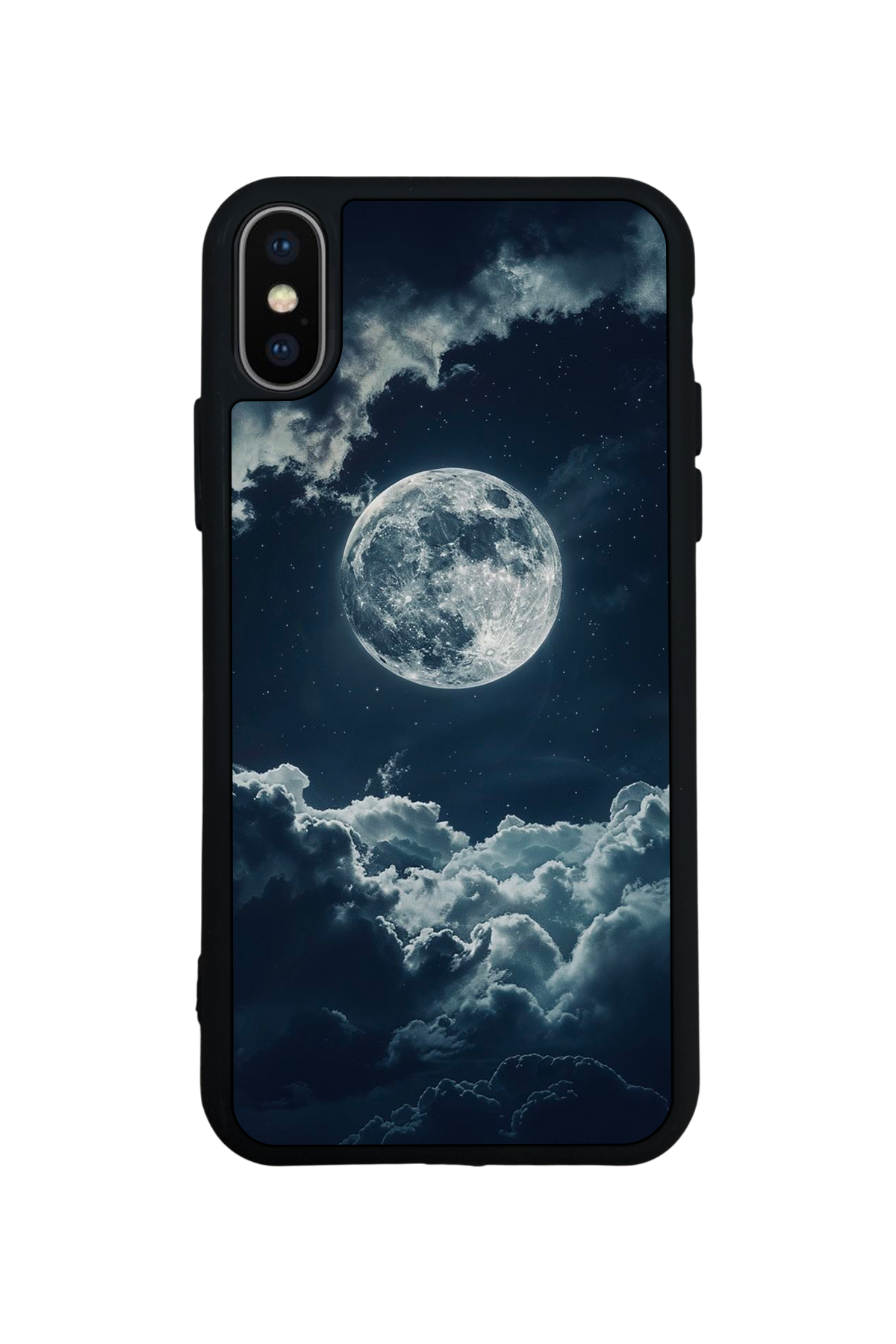 iPhone X/ XS Uyumlu Ay Tasarımlı Glossy Premium Kılıf