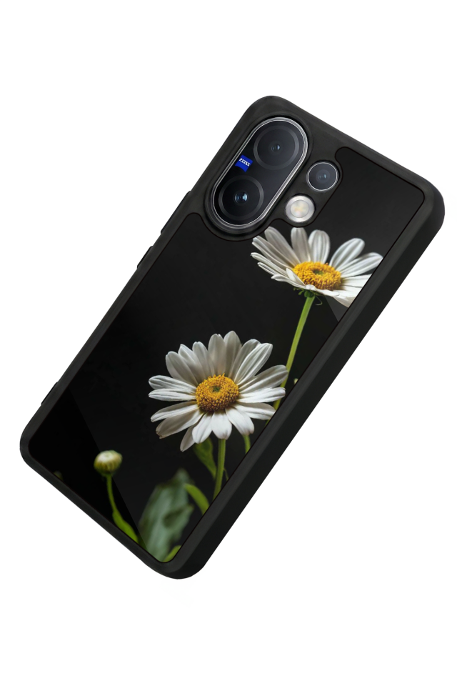 Vivo V60 Uyumlu Cicek Tasarımlı Glossy Premium Kılıf