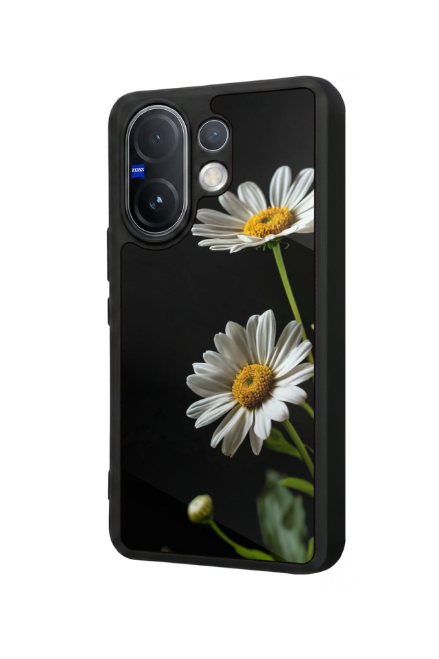 Vivo V60 Uyumlu Cicek Tasarımlı Glossy Premium Kılıf