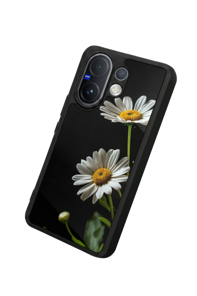 Vivo V60 Uyumlu Cicek Tasarımlı Glossy Premium Kılıf