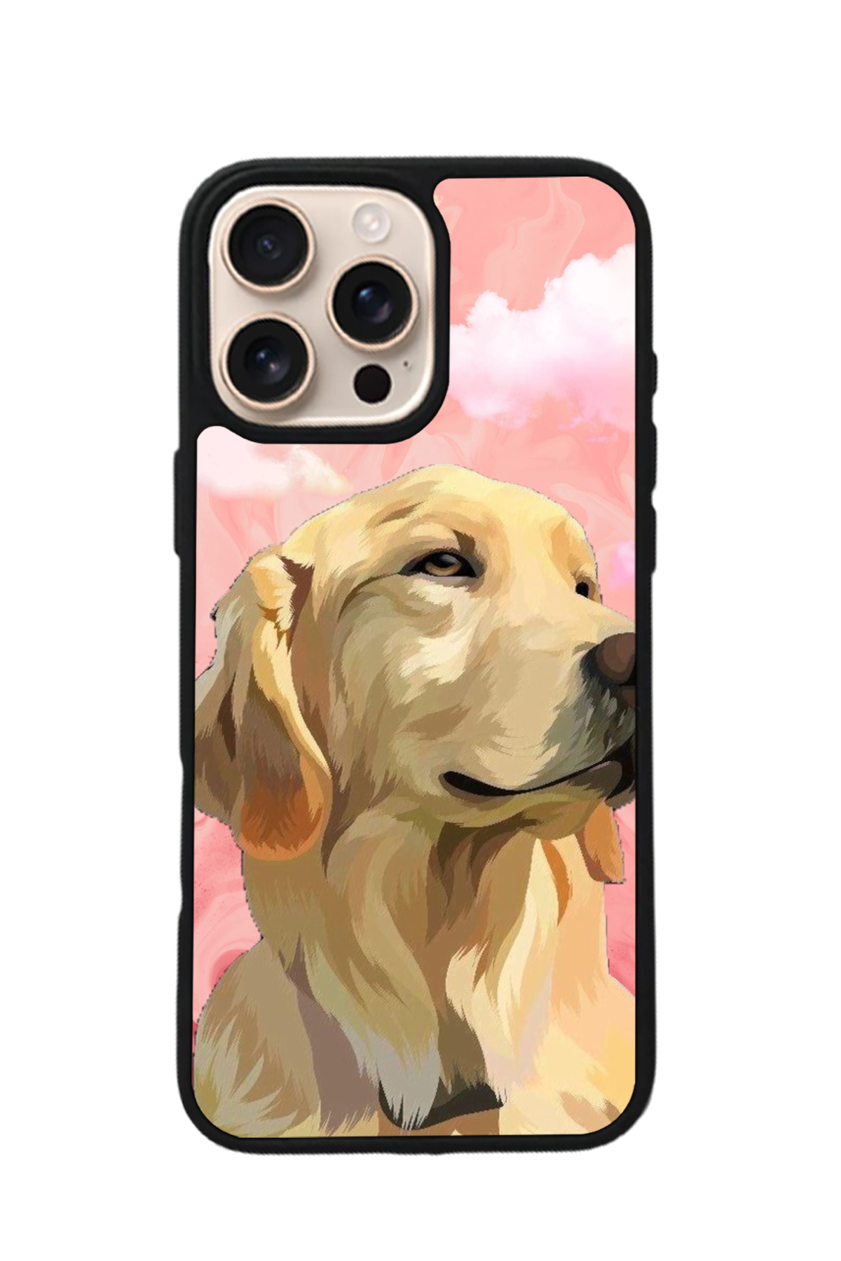 iPhone 14 Pro Uyumlu Golden Kopek Tasarımlı Glossy Premium Kılıf