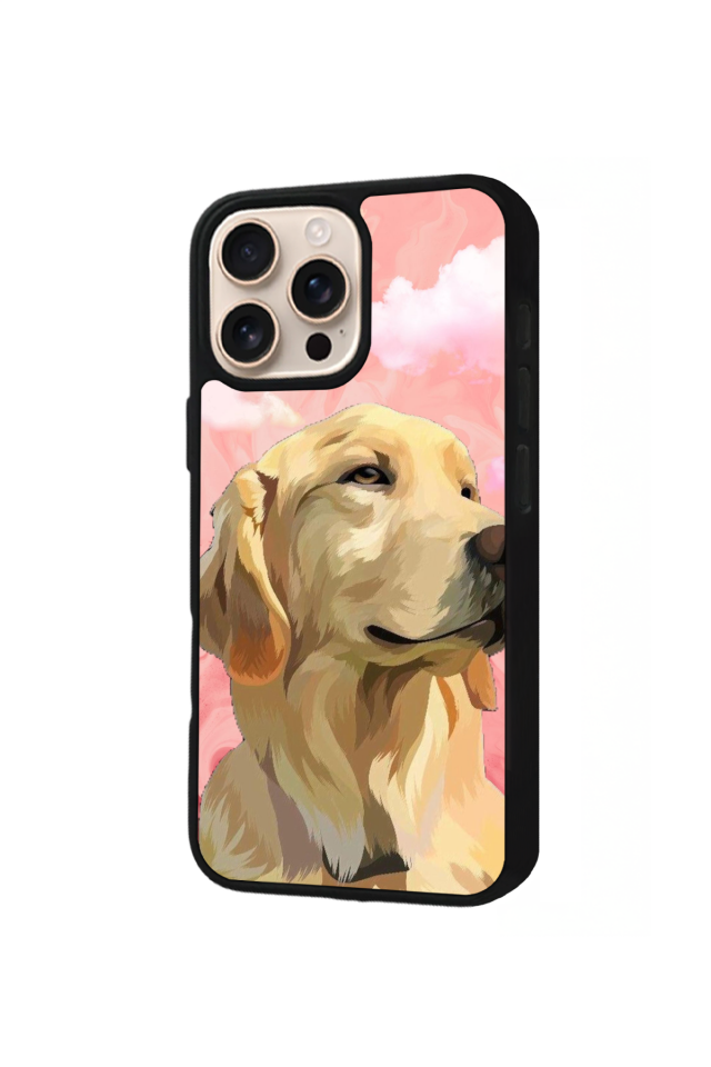 iPhone 14 Pro Uyumlu Golden Kopek Tasarımlı Glossy Premium Kılıf