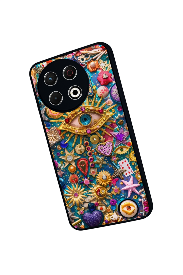 Tecno Spark 30 Pro Uyumlu Göz Tasarımlı Glossy Premium Kılıf