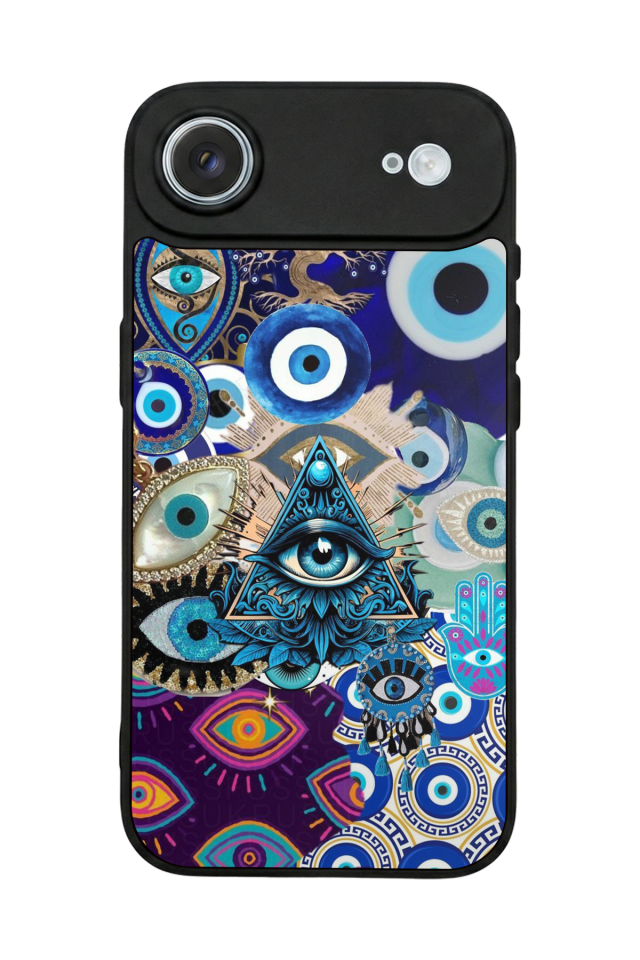 iPhone 17 Air Uyumlu Göz Tasarımlı Glossy Premium Kılıf