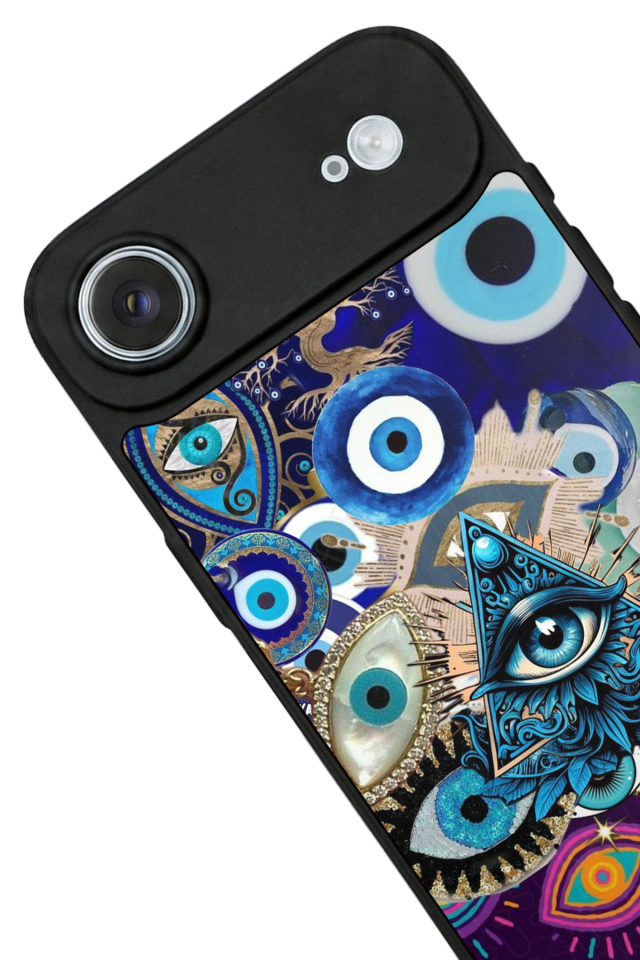iPhone 17 Air Uyumlu Göz Tasarımlı Glossy Premium Kılıf