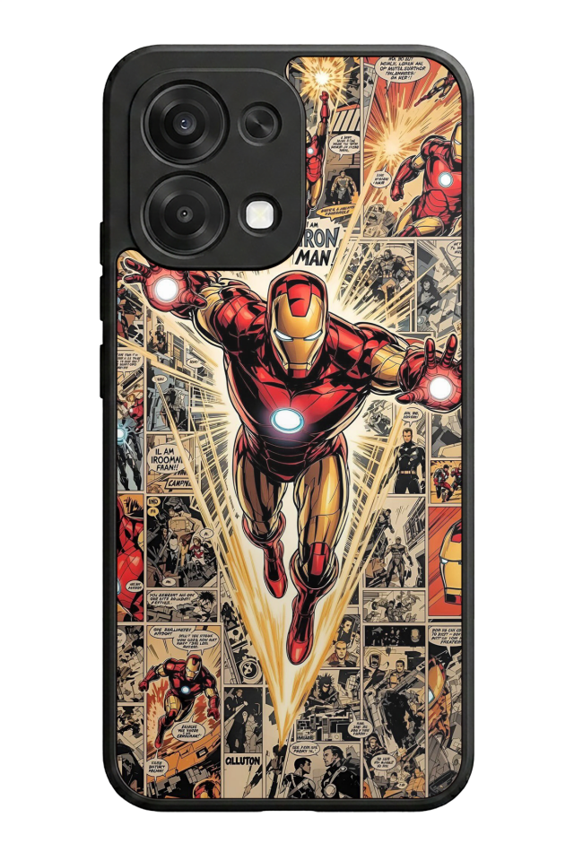 Oppo A6 Pro Uyumlu Iron Man ( Demir Adam ) Tasarımlı Glossy Premium Kılıf
