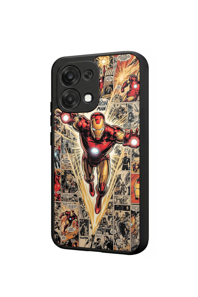 Oppo A6 Pro Uyumlu Iron Man ( Demir Adam ) Tasarımlı Glossy Premium Kılıf