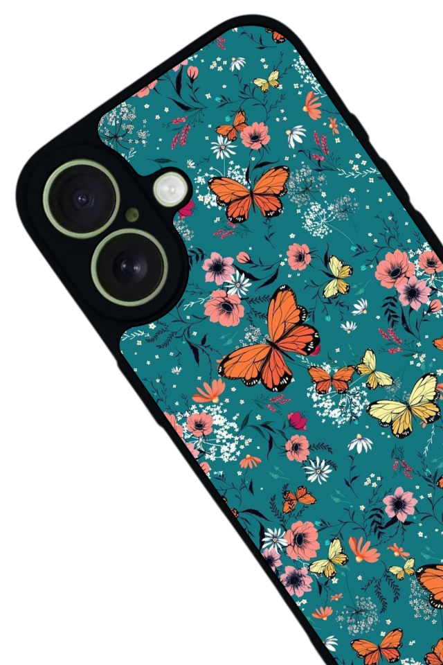 iPhone 17 Uyumlu Kelebek Tasarımlı Glossy Premium Kılıf