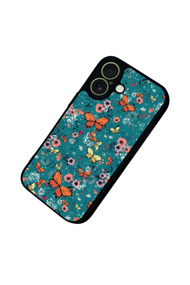 iPhone 17 Uyumlu Kelebek Tasarımlı Glossy Premium Kılıf