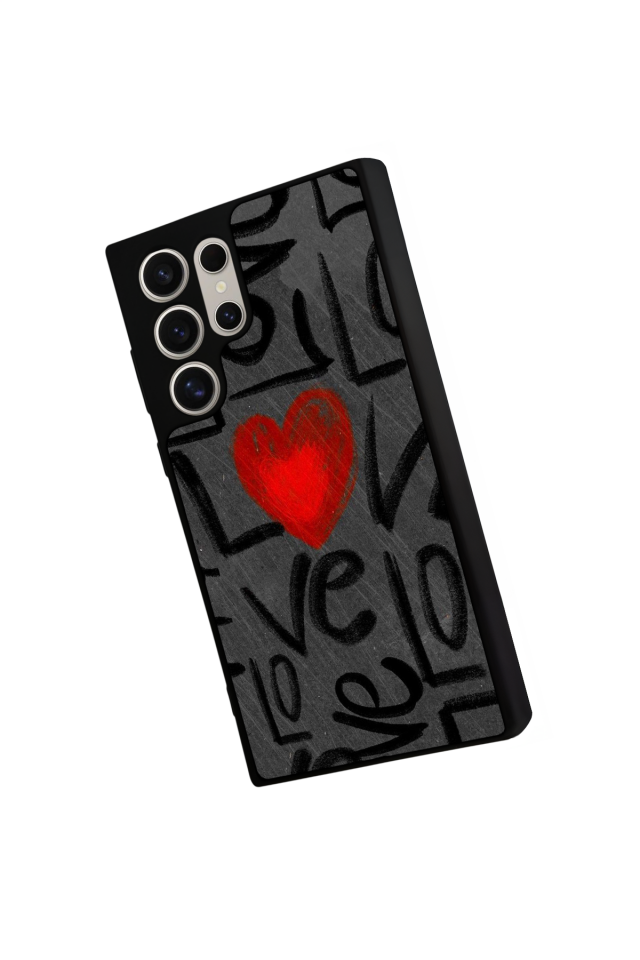 Samsung Galaxy S23 Ultra Uyumlu Love Tasarımlı Glossy Premium Kılıf