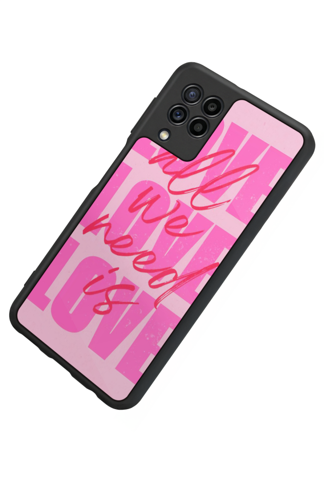 Samsung Galaxy M22 Uyumlu Love Tasarımlı Glossy Premium Kılıf