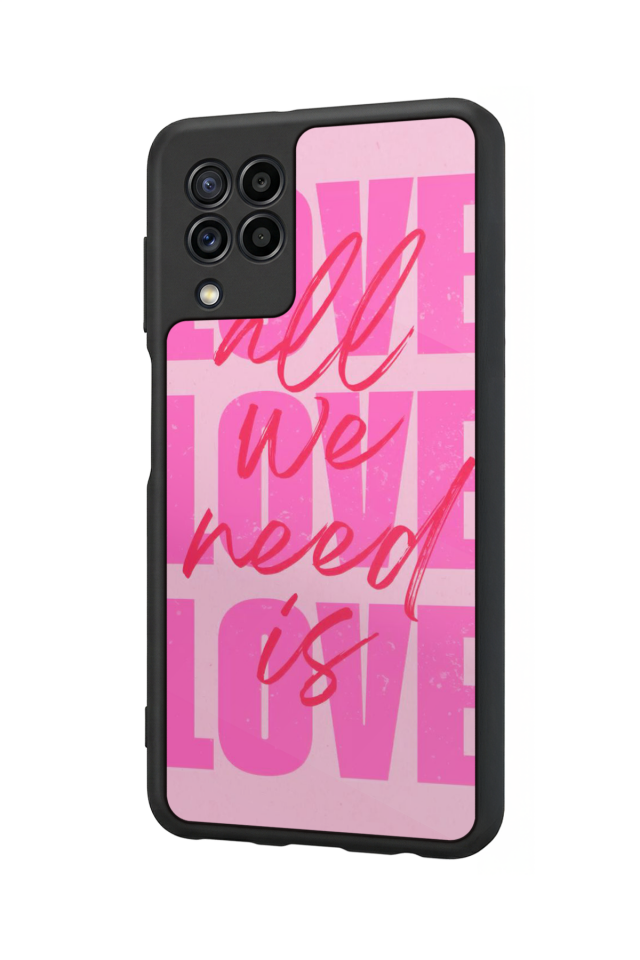 Samsung Galaxy M22 Uyumlu Love Tasarımlı Glossy Premium Kılıf