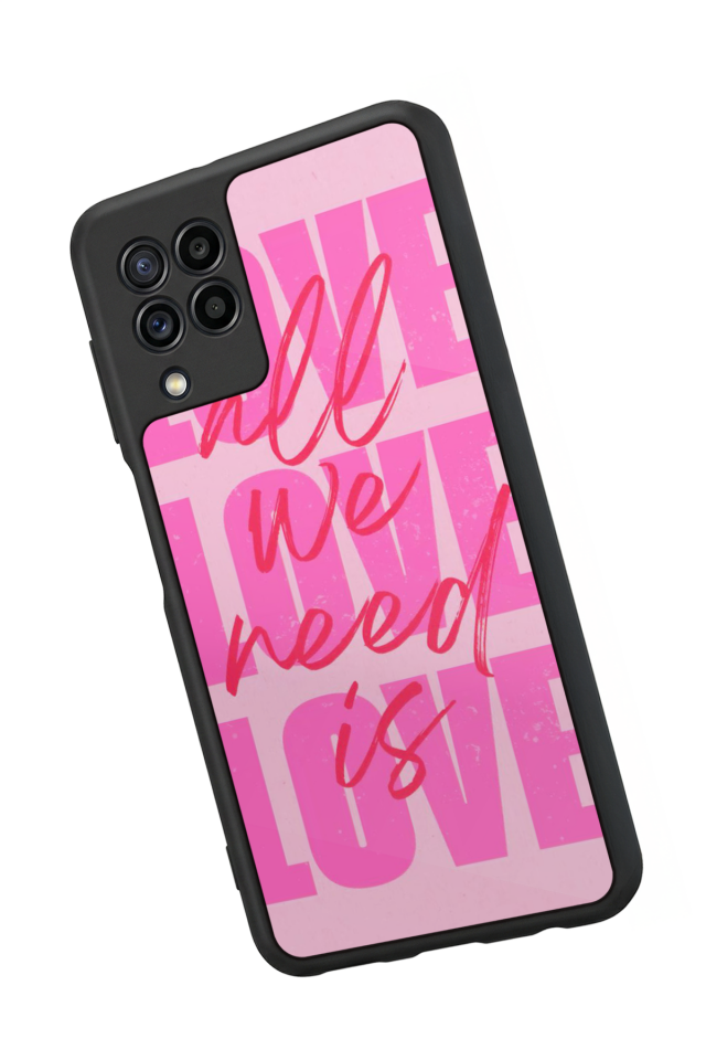 Samsung Galaxy M22 Uyumlu Love Tasarımlı Glossy Premium Kılıf