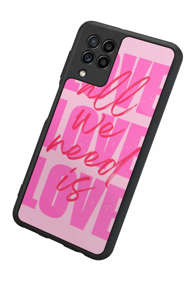 Samsung Galaxy M22 Uyumlu Love Tasarımlı Glossy Premium Kılıf