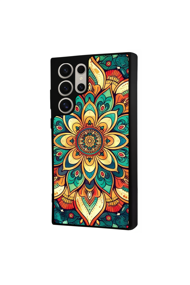 Samsung Galaxy S23 Ultra Uyumlu Mandala Tasarımlı Glossy Premium Kılıf