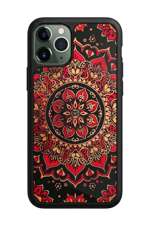 iPhone 11 Pro Uyumlu Mandala Tasarımlı Glossy Premium Kılıf