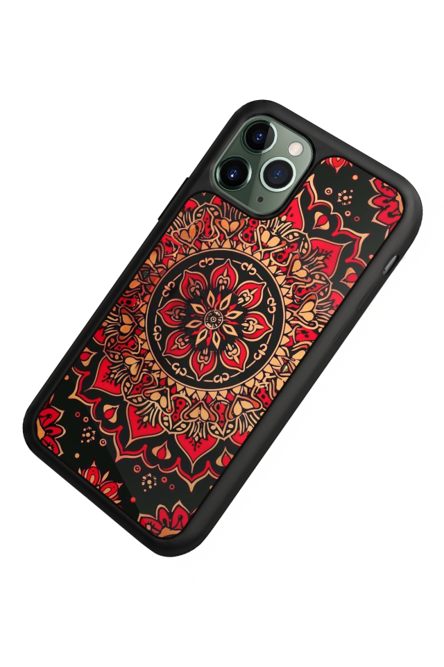 iPhone 11 Pro Uyumlu Mandala Tasarımlı Glossy Premium Kılıf