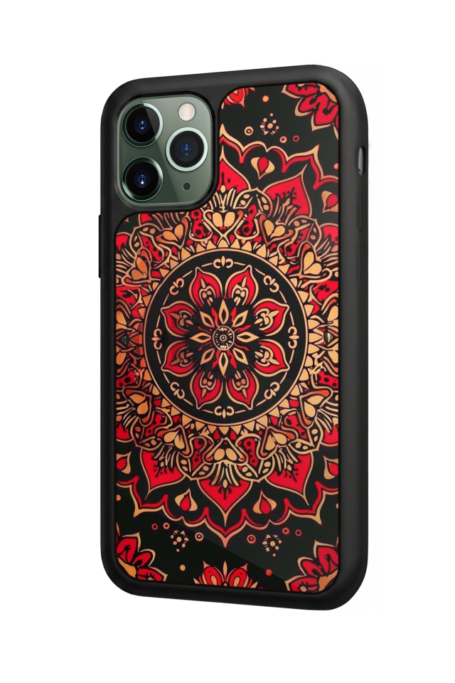 iPhone 11 Pro Uyumlu Mandala Tasarımlı Glossy Premium Kılıf