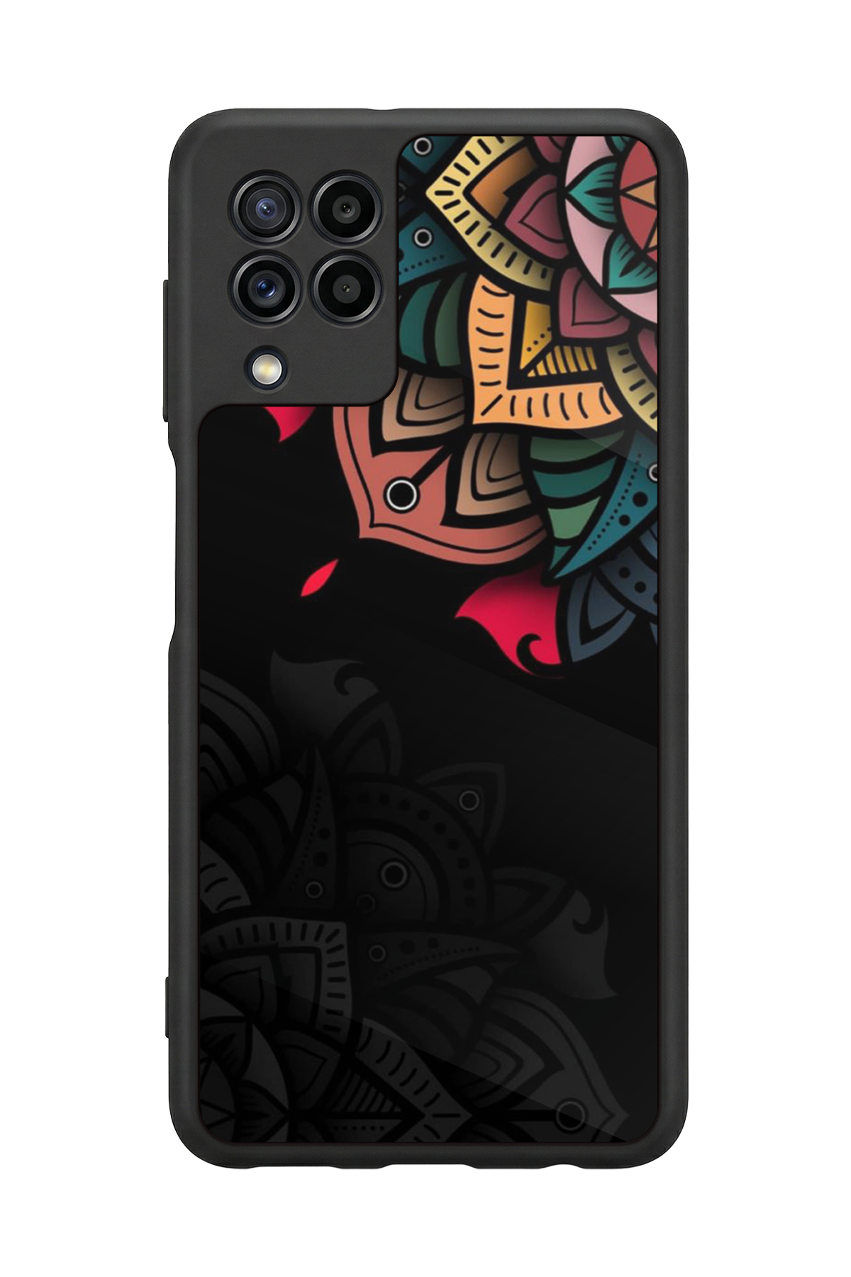 Samsung Galaxy M22 Uyumlu Mandala Tasarımlı Glossy Premium Kılıf