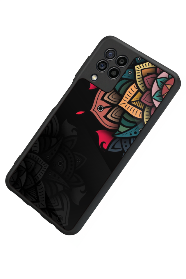 Samsung Galaxy M22 Uyumlu Mandala Tasarımlı Glossy Premium Kılıf