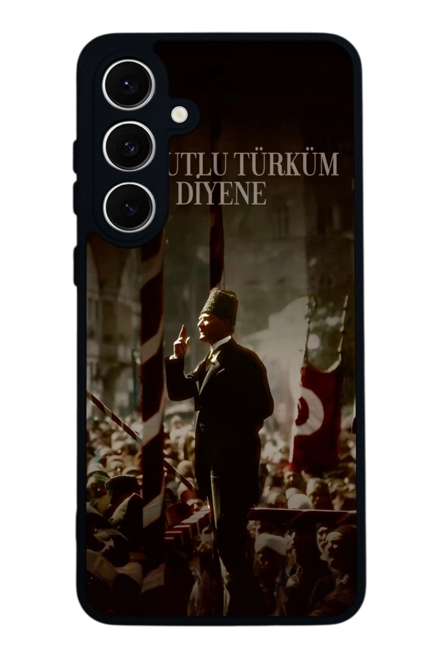 Samsung Galaxy S24 FE Uyumlu Mustafa Kemal Ataturk Tasarımlı Glossy Premium Kılıf