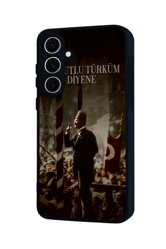 Samsung Galaxy S24 FE Uyumlu Mustafa Kemal Ataturk Tasarımlı Glossy Premium Kılıf