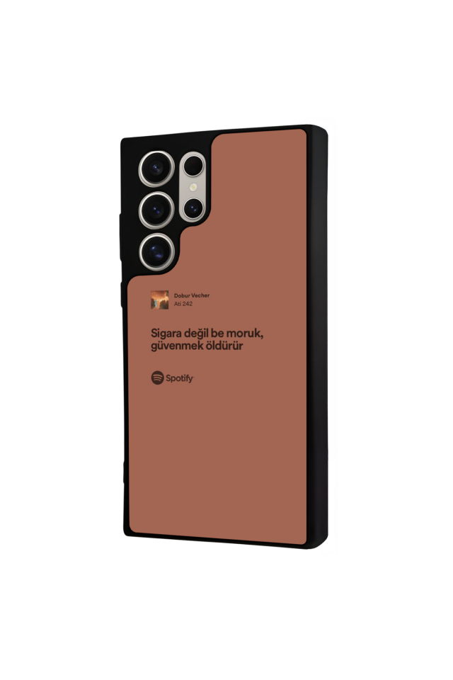 Samsung Galaxy S24 Ultra Uyumlu Sarki Sozleri Tasarımlı Glossy Premium Kılıf