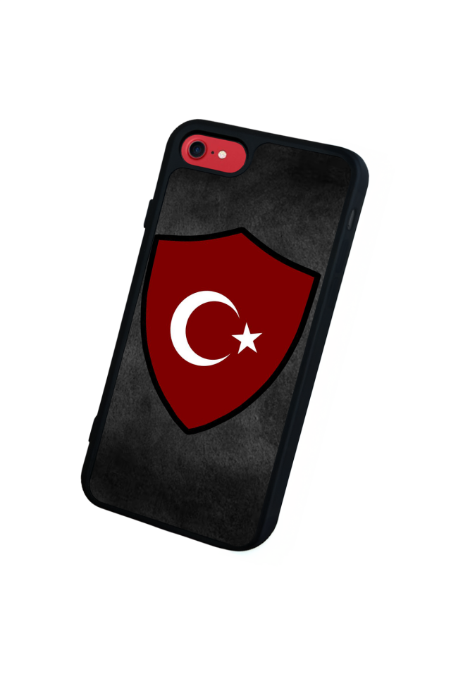 iPhone 8 Uyumlu Türk Bayragi Tasarımlı Glossy Premium Kılıf