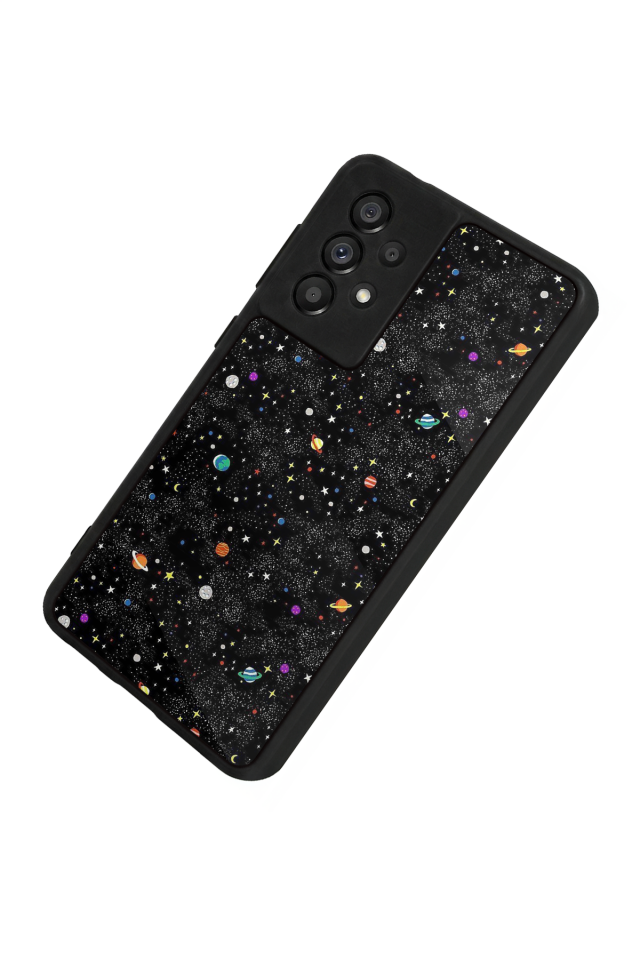Samsung Galaxy A73 Uyumlu Uzay Tasarımlı Glossy Premium Kılıf