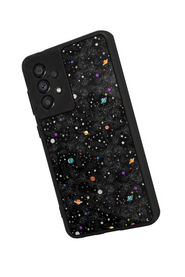Samsung Galaxy A73 Uyumlu Uzay Tasarımlı Glossy Premium Kılıf