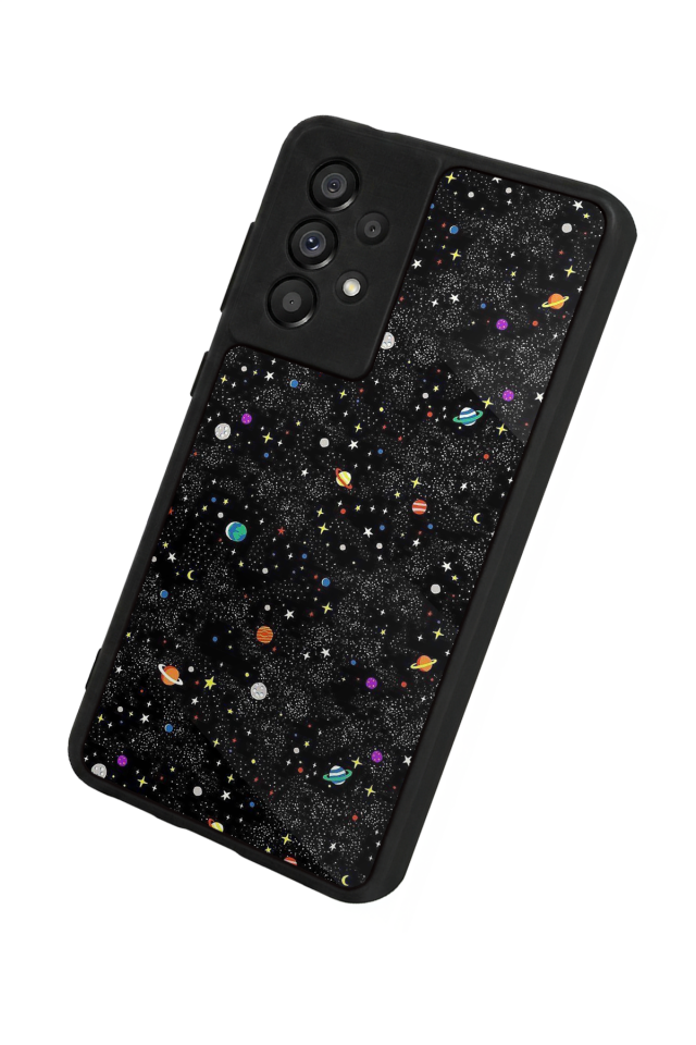 Samsung Galaxy A73 Uyumlu Uzay Tasarımlı Glossy Premium Kılıf