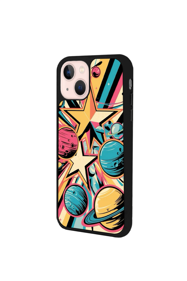 iPhone 14 Plus Uyumlu Uzay Tasarımlı Glossy Premium Kılıf