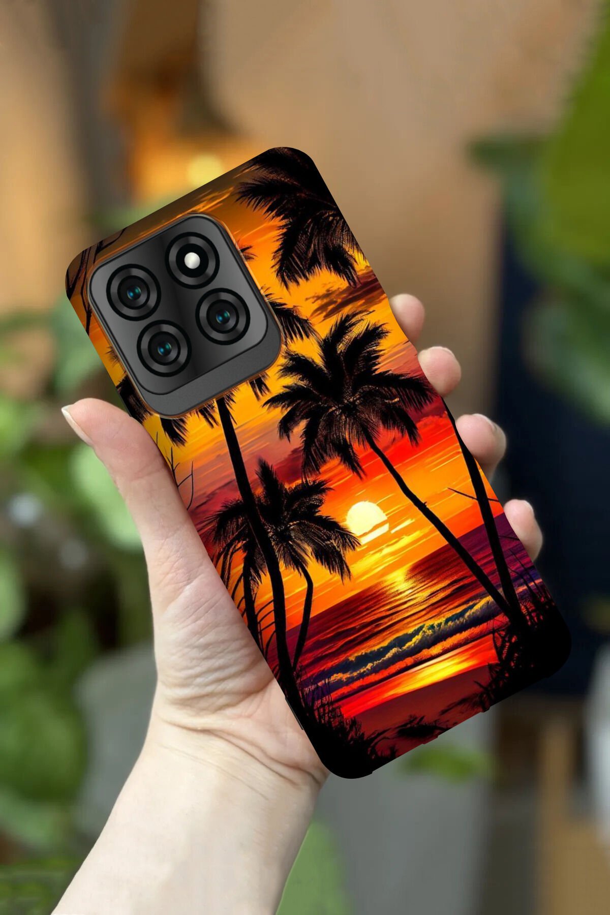 Reeder S71 Uyumlu Kamera Korumalı Sahil Manzarası Desenli HD Baskılı Silikon Kılıf