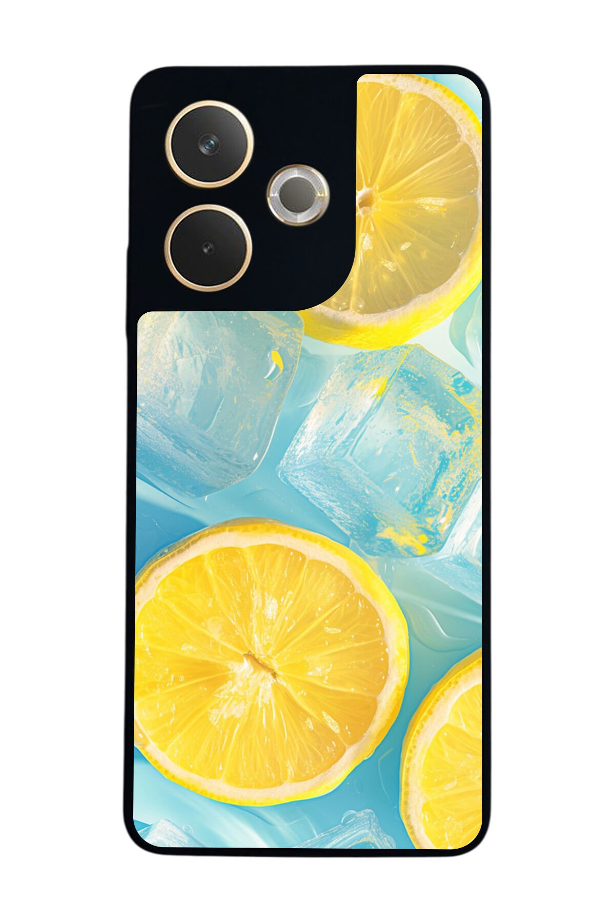 Oppo A5 Pro Uyumlu Limon Tasarımlı Glossy Premium Kılıf