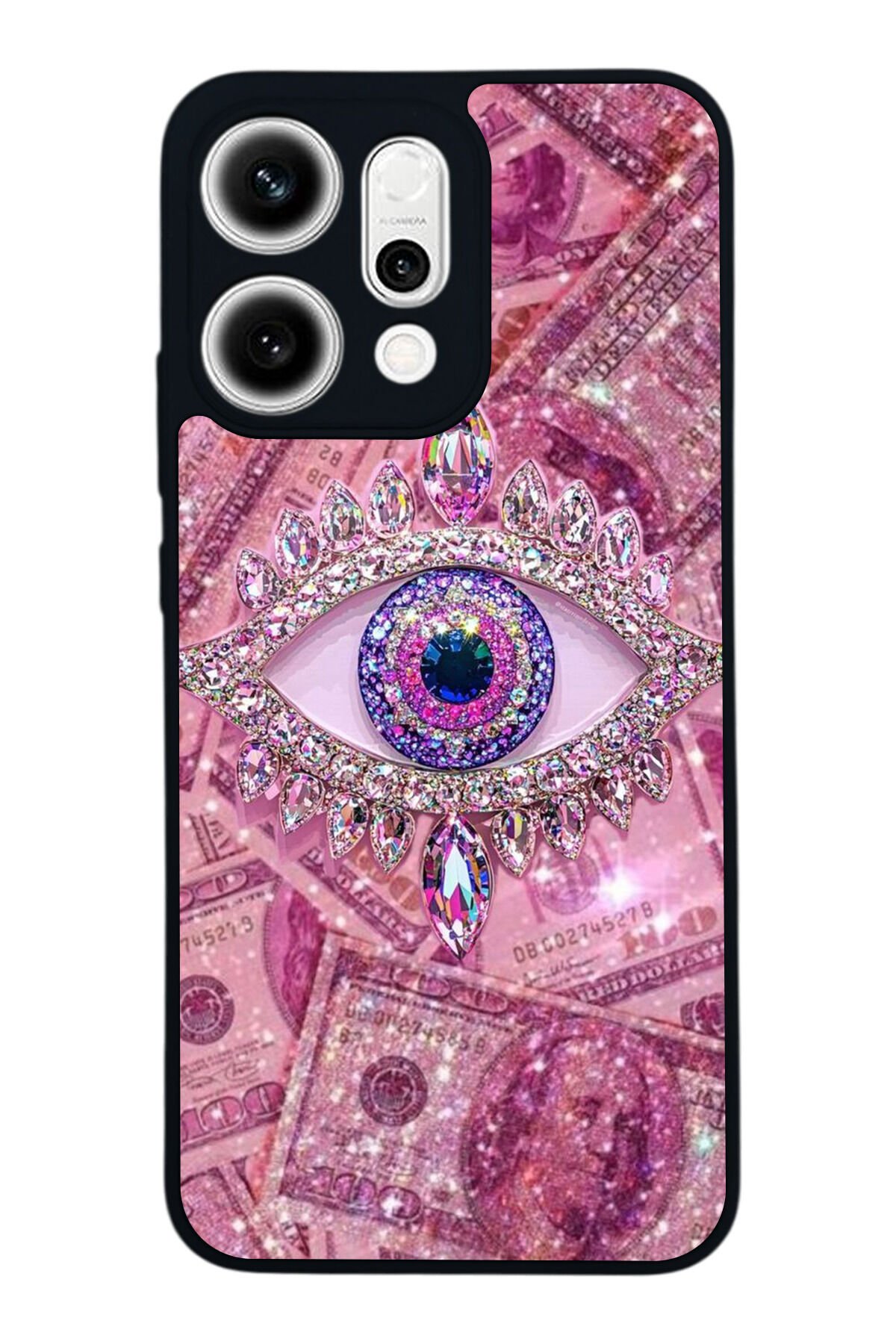Oppo Reno 14 Uyumlu Göz Tasarımlı Glossy Premium Kılıf