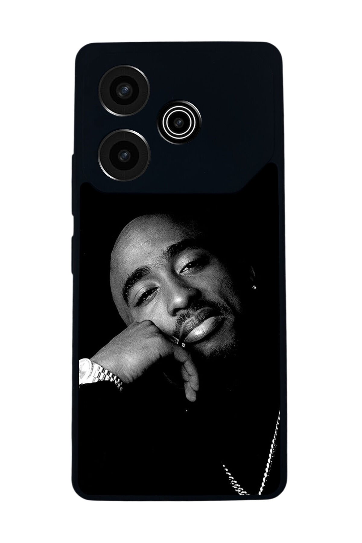 Tecno Pova 6 Uyumlu Tupac Tasarımlı Glossy Premium Kılıf