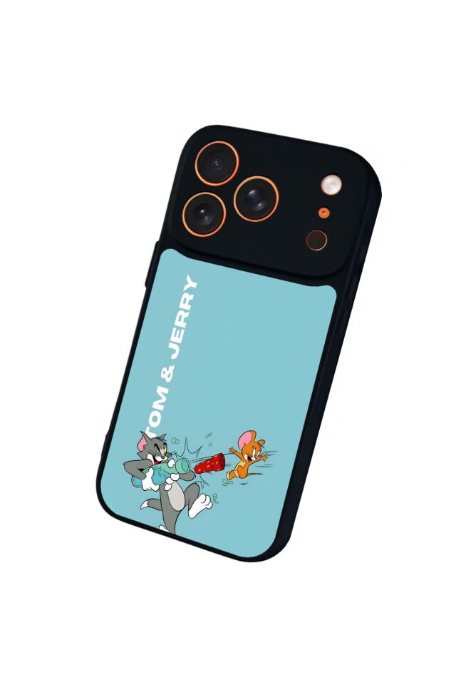 iPhone 17 Pro Max Uyumlu Tom And Jerry Tasarımlı Glossy Premium Kılıf