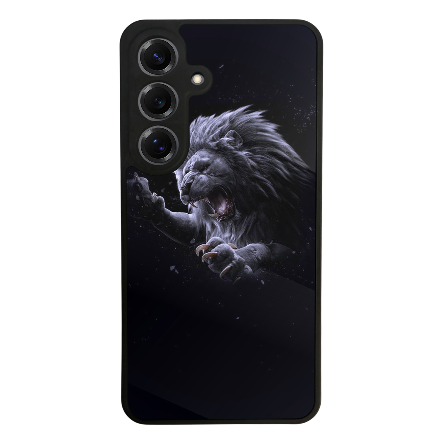 Samsung Galaxy S25 Uyumlu Aslan Tasarımlı Glossy Premium Kılıf